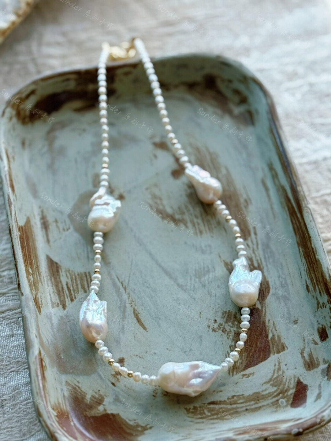 Stream Baroque Pearl Necklace,Lumivault.