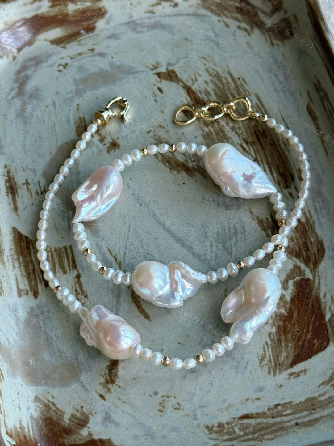 Stream Baroque Pearl Necklace,Lumivault.