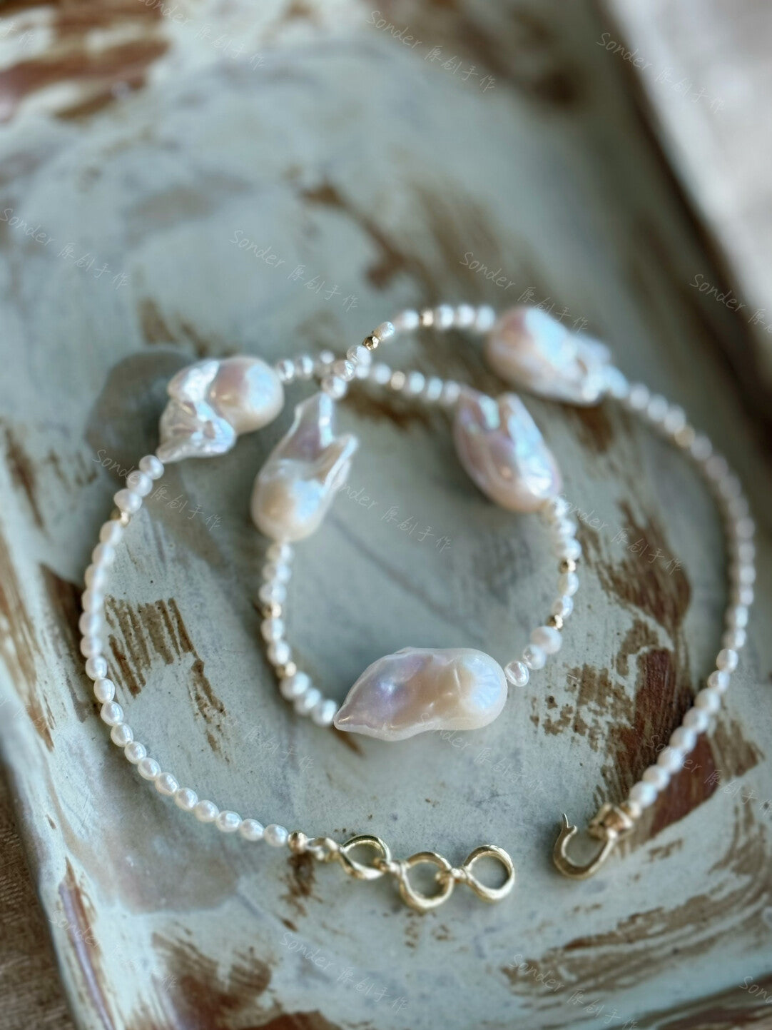 Stream Baroque Pearl Necklace,Lumivault.
