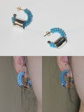 Summer Bubble Beaded Hoop Earrings,Lumivault.