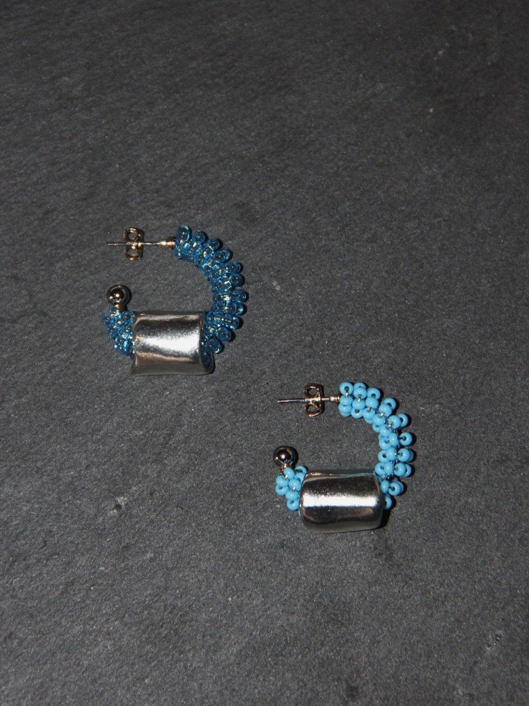 Summer Bubble Beaded Hoop Earrings