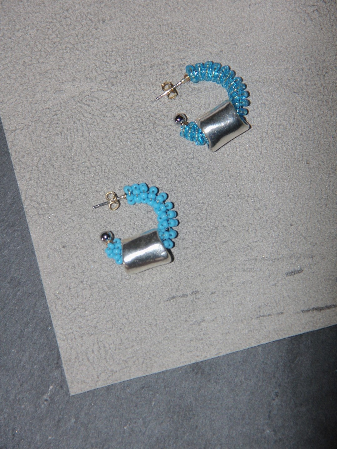 Summer Bubble Beaded Hoop Earrings,Lumivault.