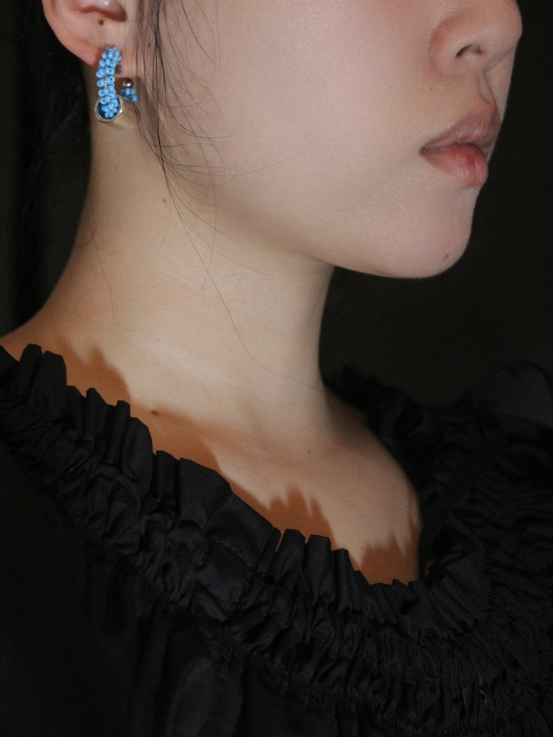 Summer Bubble Beaded Hoop Earrings,Lumivault.