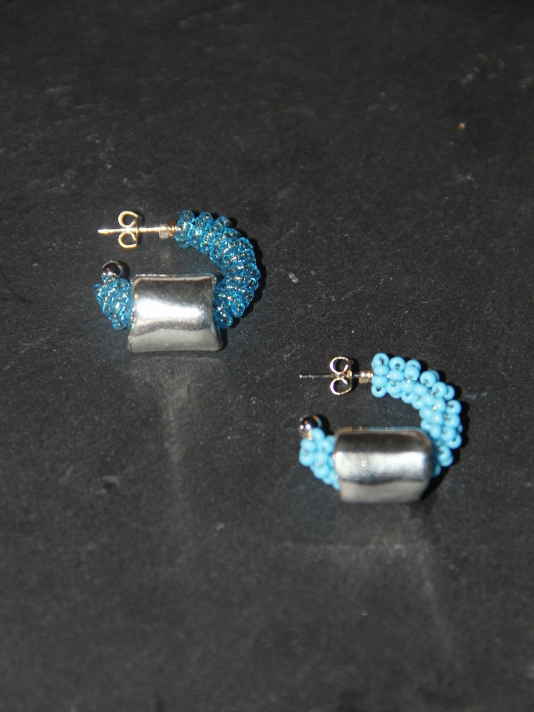 Summer Bubble Beaded Hoop Earrings