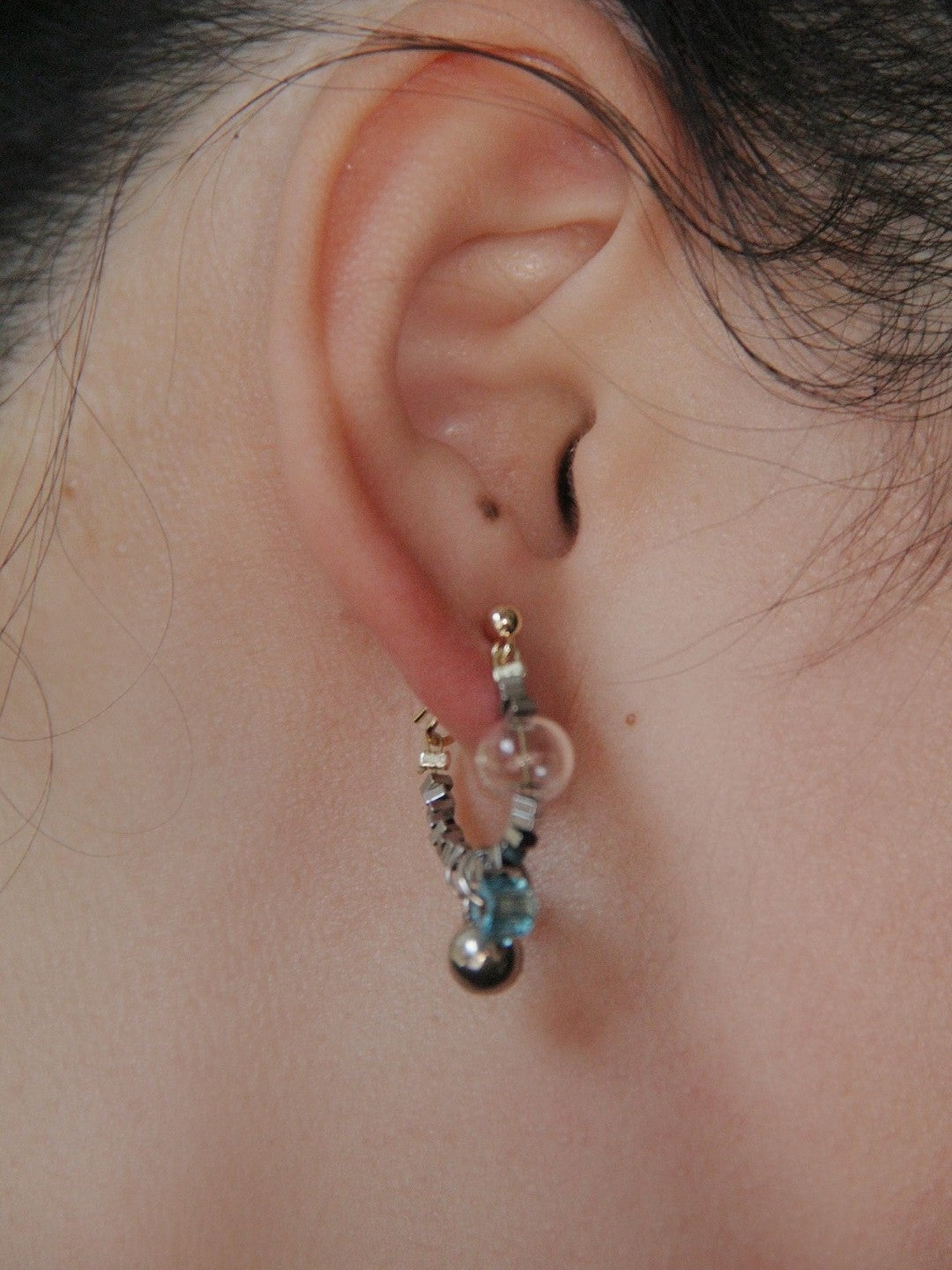 Summer Bubble Sea Salt Asymmetry Earrings,Short,Lumivault.