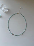 Summer Starfish Ice Blue Beaded Necklace,Lumivault.