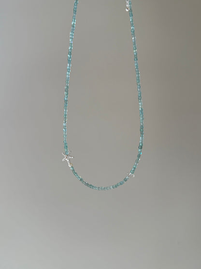 Summer Starfish Ice Blue Beaded Necklace - Lumivault