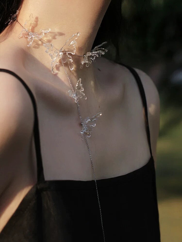 Sunset Dream Butterfly Necklace,Lumivault.