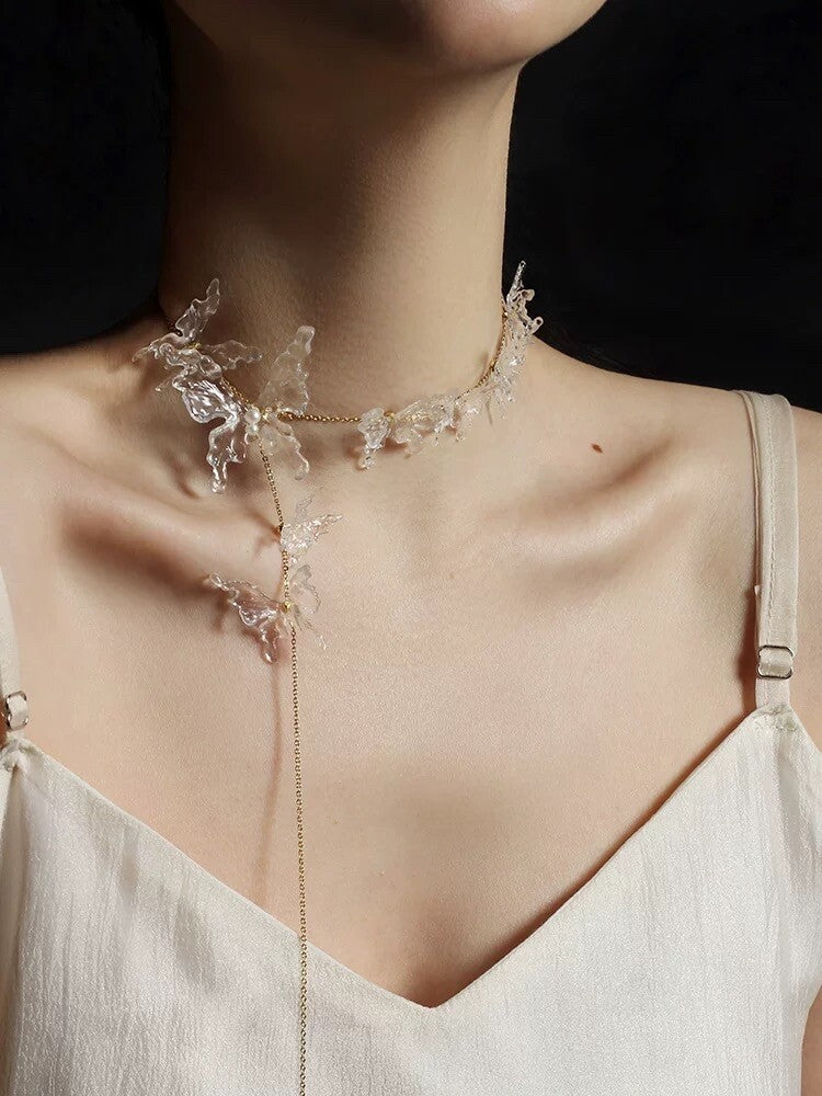 Sunset Dream Butterfly Necklace,Lumivault.