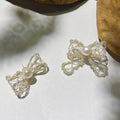The Pearl & Ribbon Bow Earrings,Type 1 Earring,Lumivault.