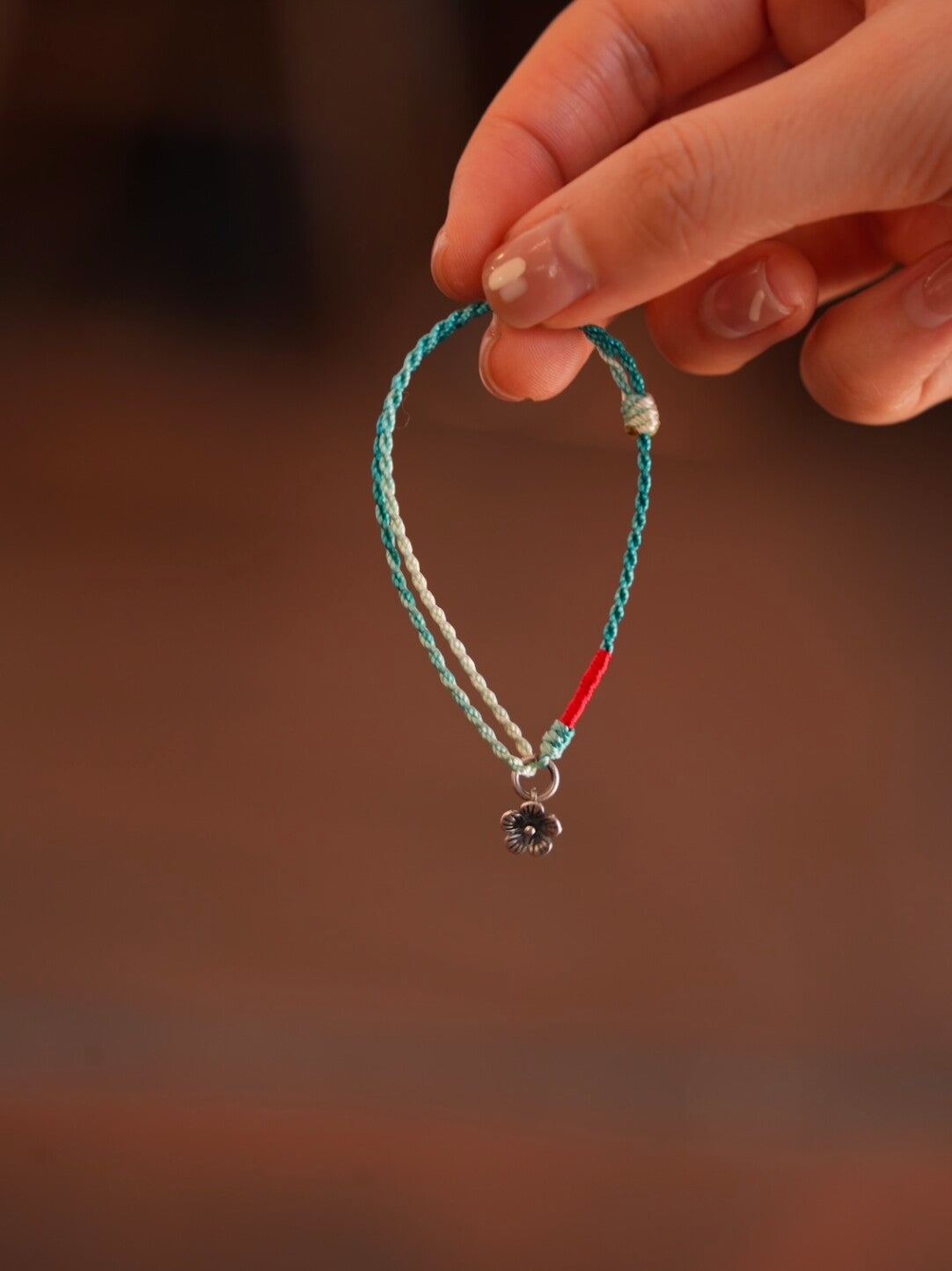 The Symphony of Nature Silver Braided Bracelet,Flower / 13-15cm,Lumivault.