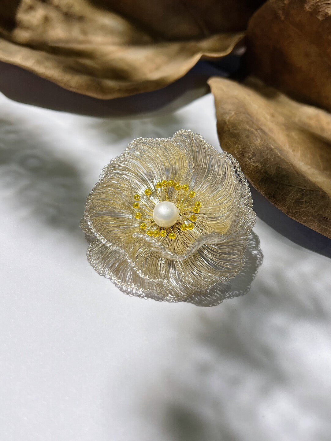 The Wrought Flora Earrings/Brooch