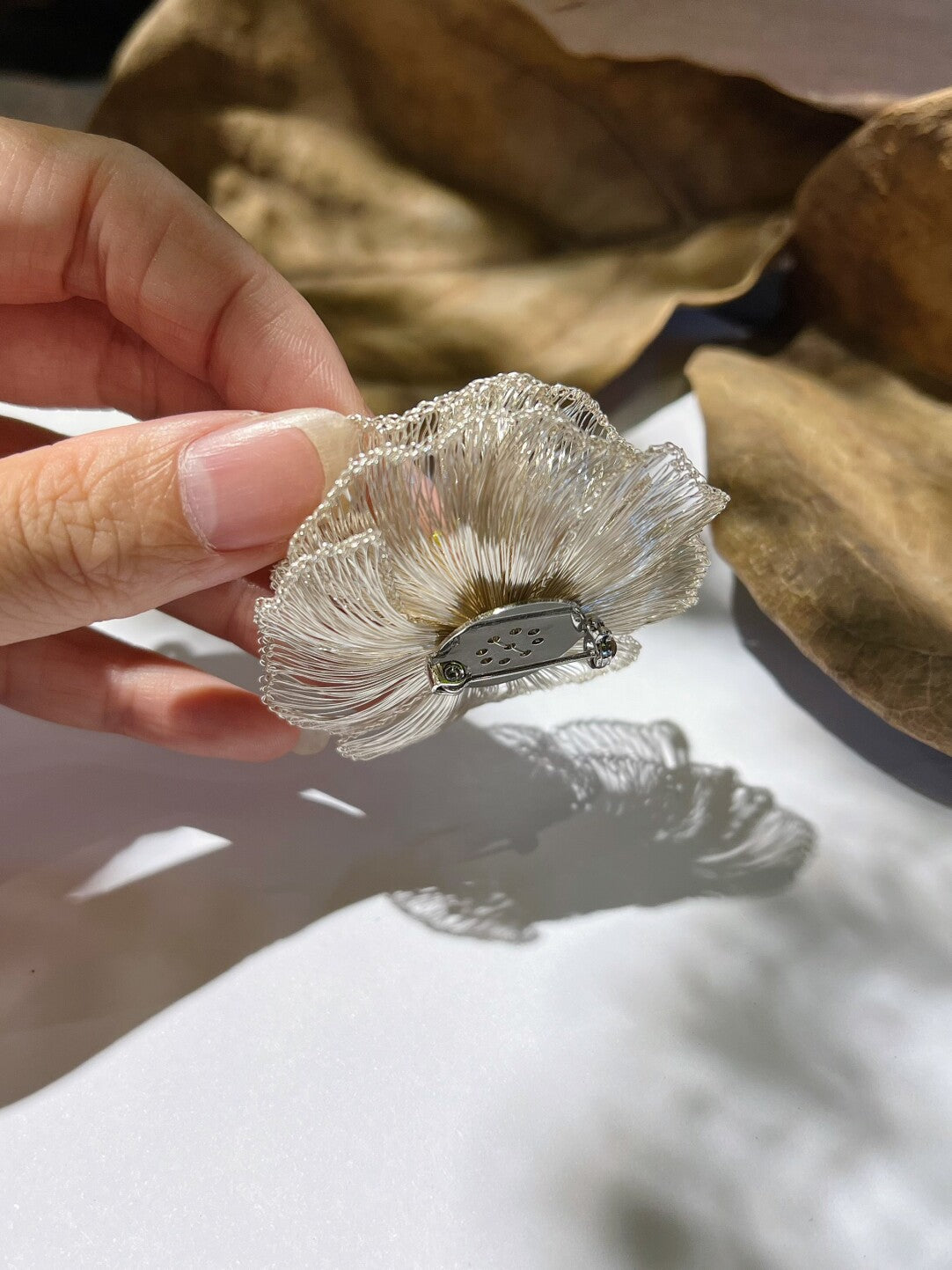 The Wrought Flora Earrings/Brooch