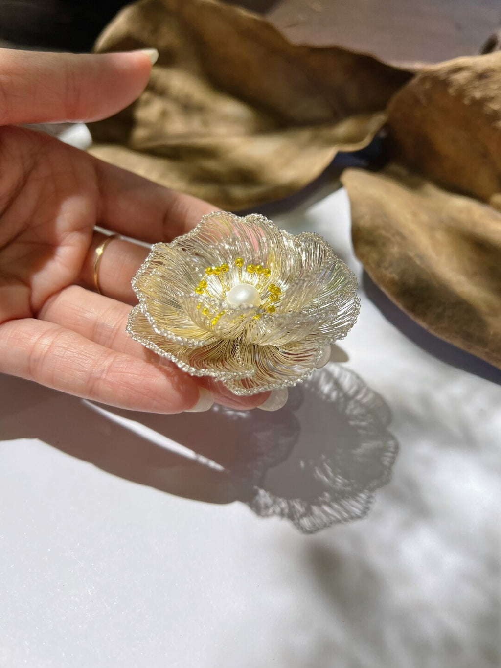 The Wrought Flora Earrings/Brooch,Lumivault.