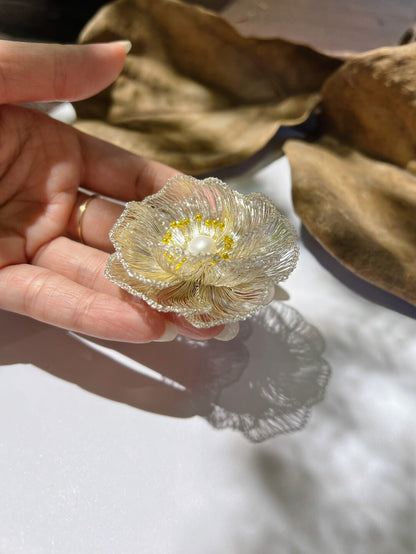 The Wrought Flora Earrings/Brooch