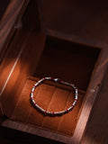 Thousand Branches Silver Bamboo Beaded Bracelet,Red / 14cm,Lumivault.
