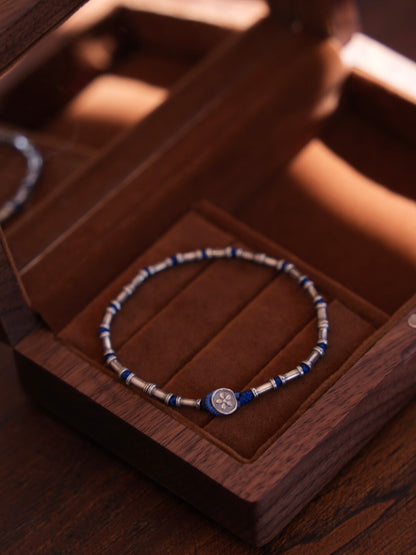 Thousand Branches Silver Bamboo Beaded Bracelet - Lumivault