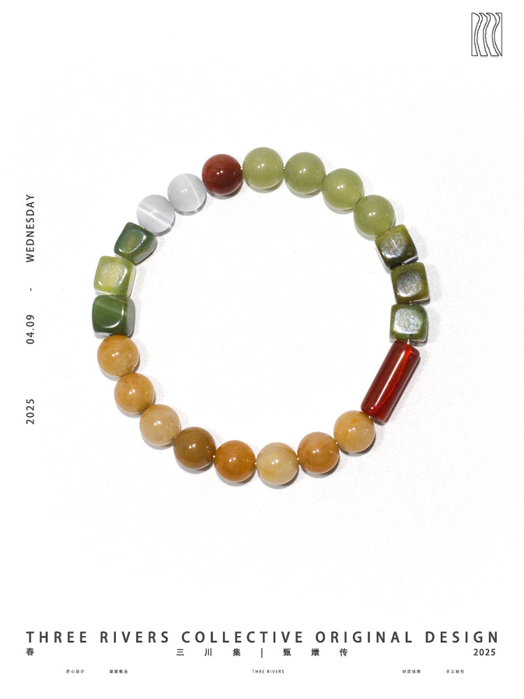 Three Rivers Collective Natural Stone Beaded Bracelet,2 / 14-20cm,Lumivault.