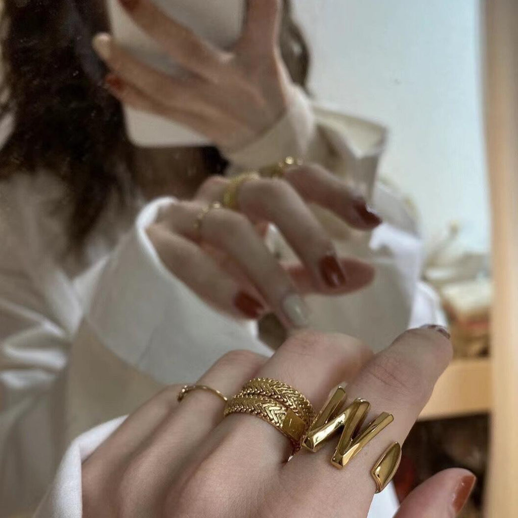 Snake Chain Stacking Ring,Lumivault.