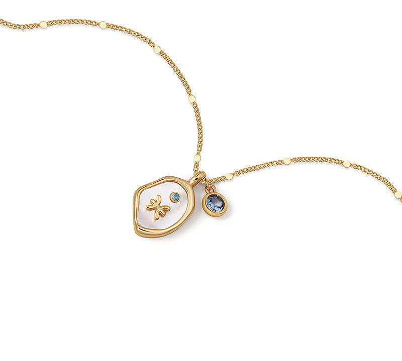 Twelve Constellation Birthstone Necklace,Lumivault.