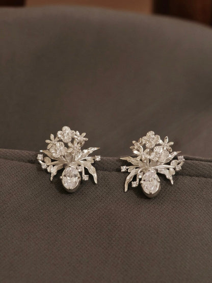 Handmade Vase Silver Earrings - Lumivault