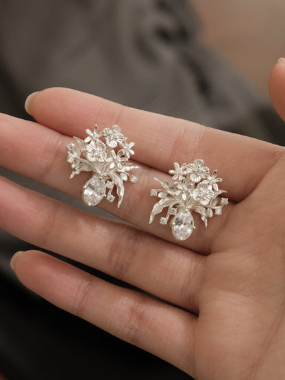 Handmade Vase Silver Earrings - Lumivault