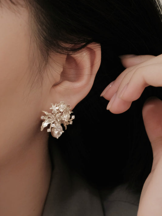 Handmade Vase Silver Earrings - Lumivault