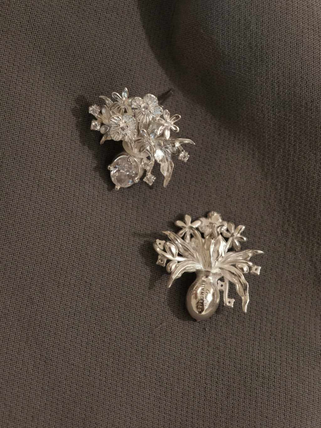 Handmade Vase Silver Earrings,Lumivault.