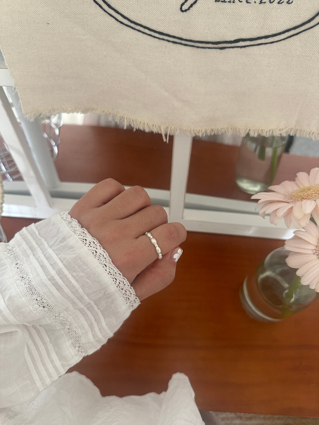 Vintage Flower Open Ring,Lumivault.