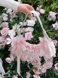 Vintage Lace Rose Baguette Bag - Lumivault
