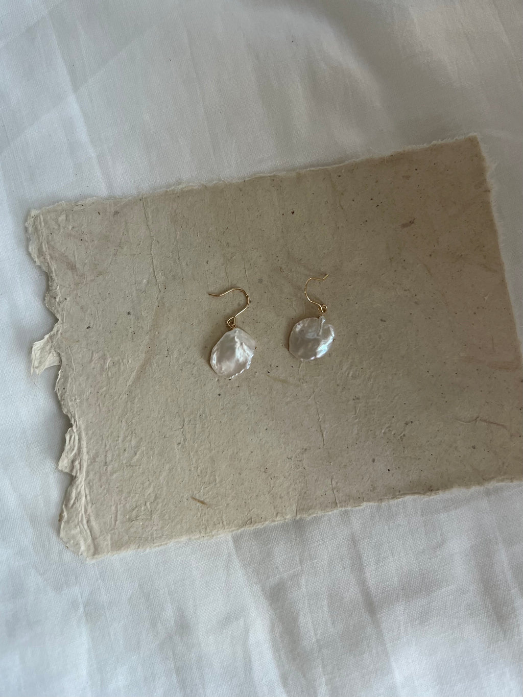 Vintage Pearl Earrings,Petal,Lumivault.