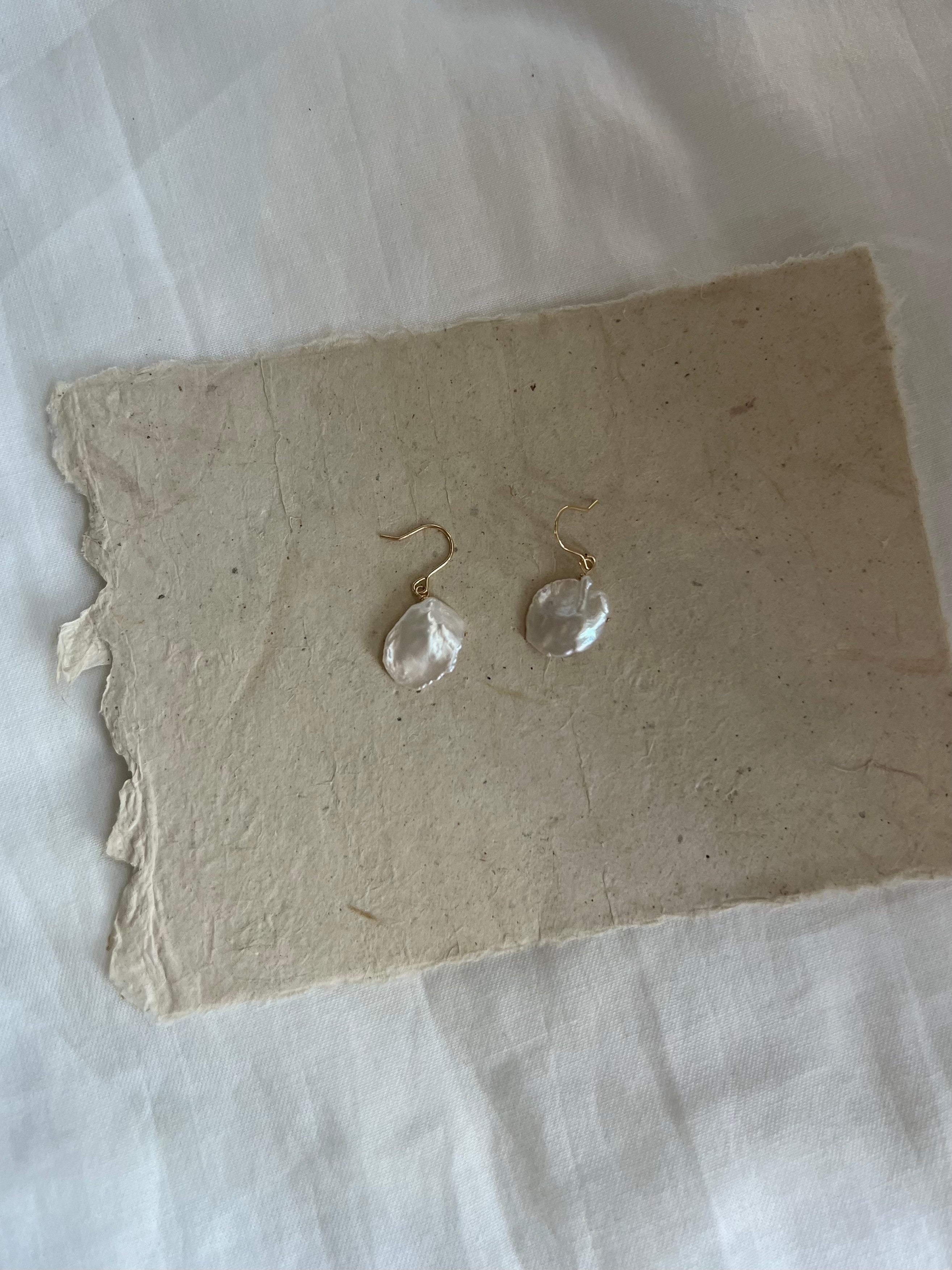 Vintage Pearl Earrings,Petal,Lumivault.