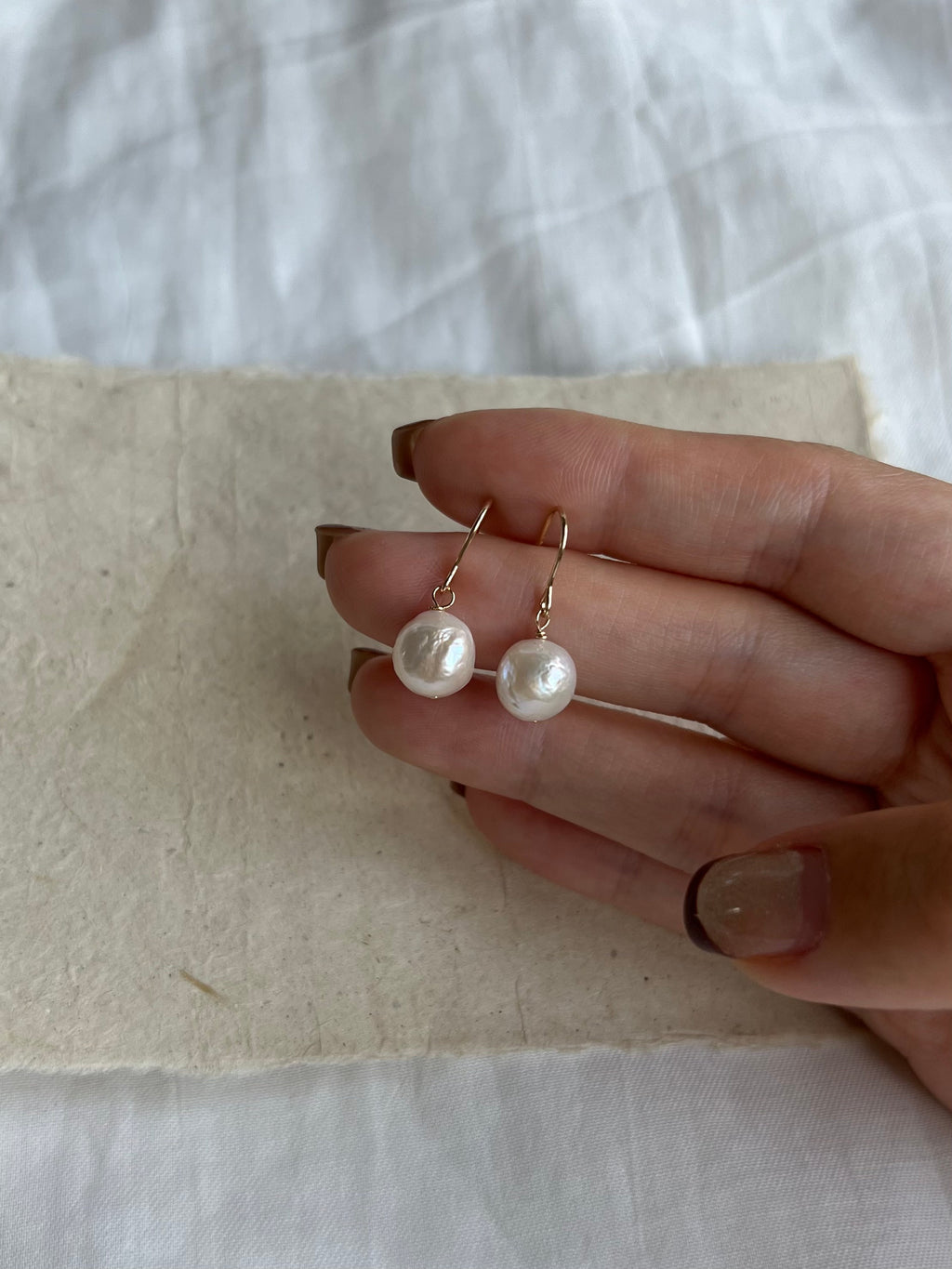 Vintage Pearl Earrings,Baroque Pearls,Lumivault.