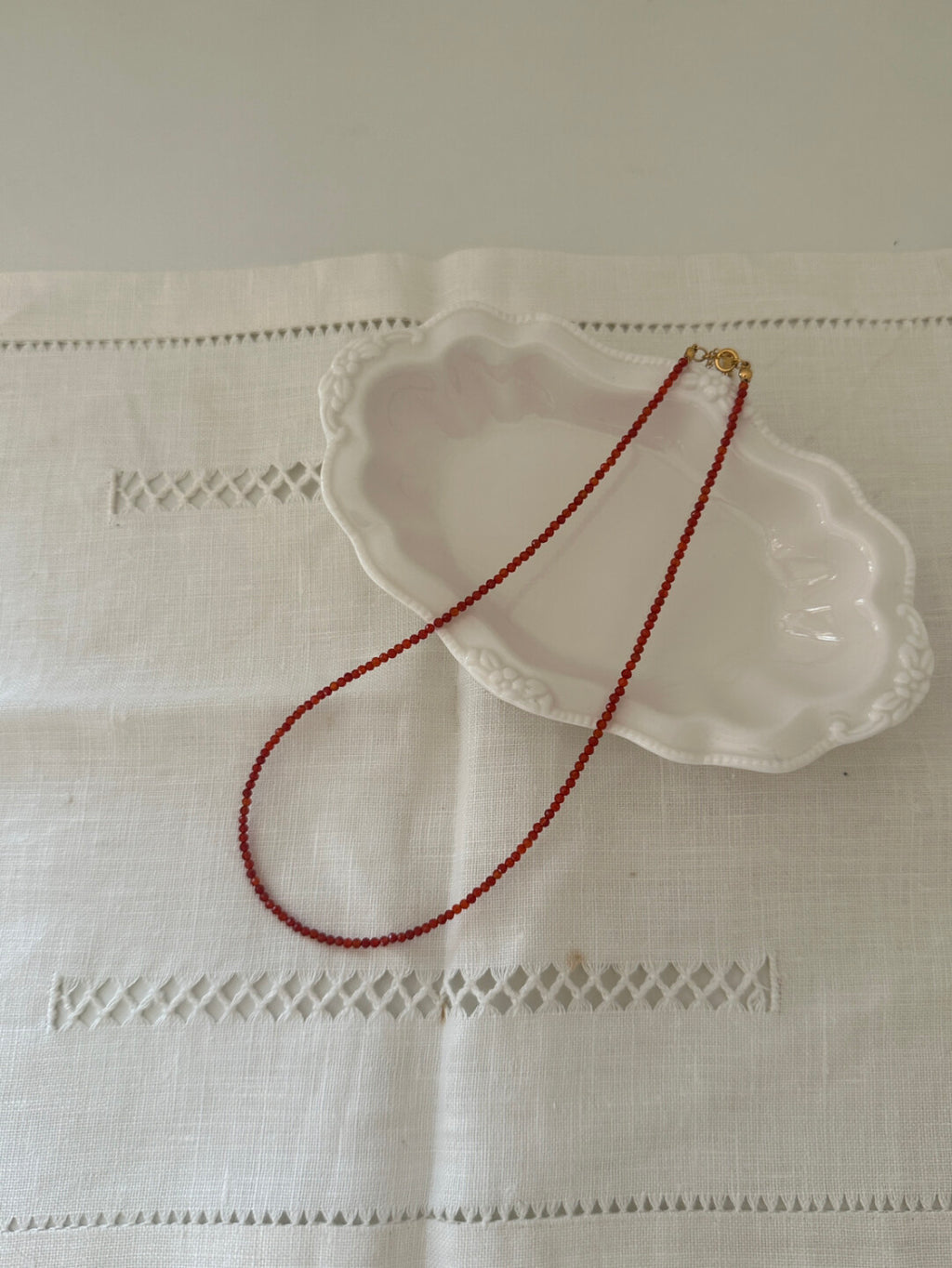 Vintage Red Agate Necklace,Lumivault.