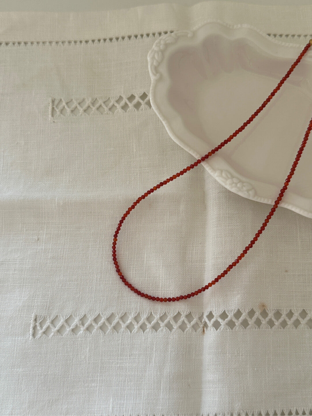 Vintage Red Agate Necklace,Lumivault.