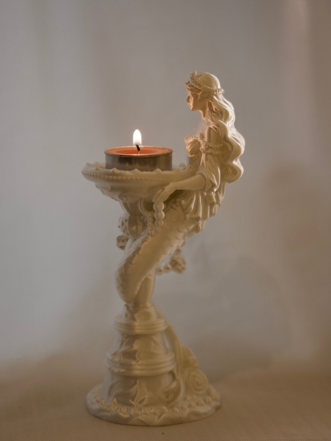 Vintage Mermaid Scented Candle Holder,Lumivault.