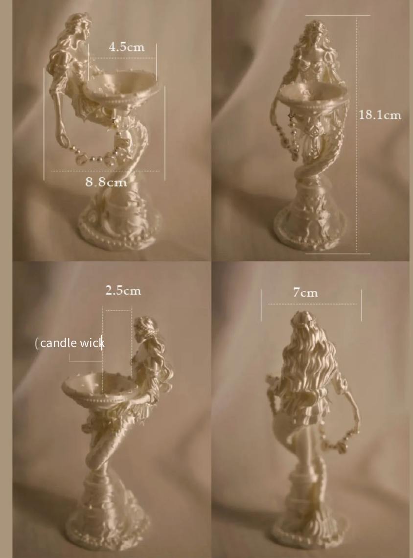 Vintage Mermaid Scented Candle Holder,Lumivault.
