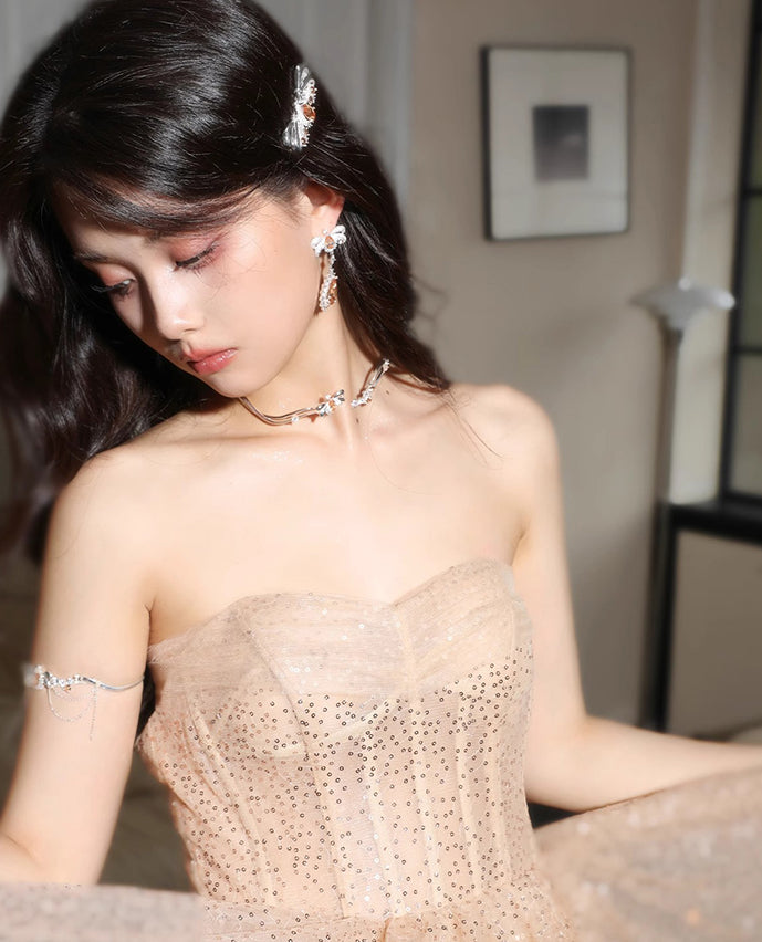 Waltz Baroque Bow Tassel Armcuff,Lumivault.