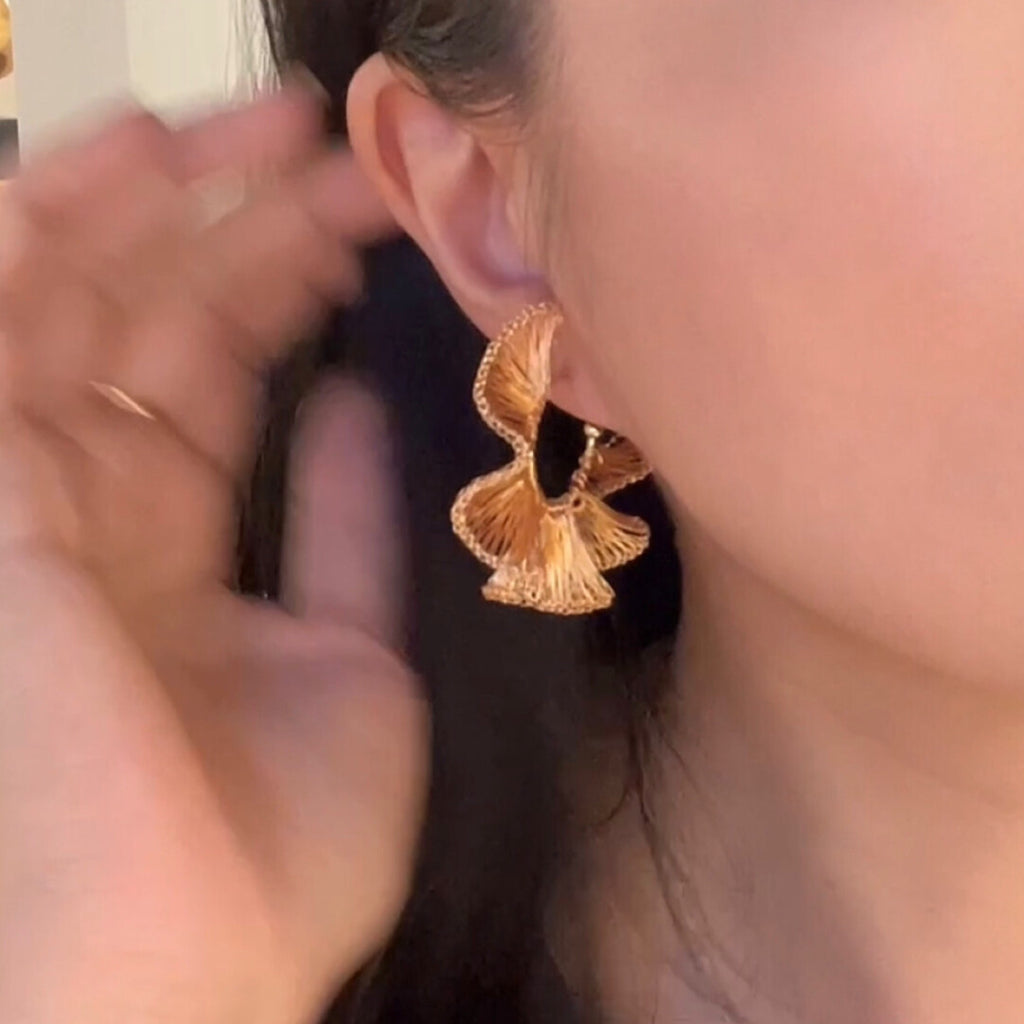 Woven Poetry Earrings,Lumivault.