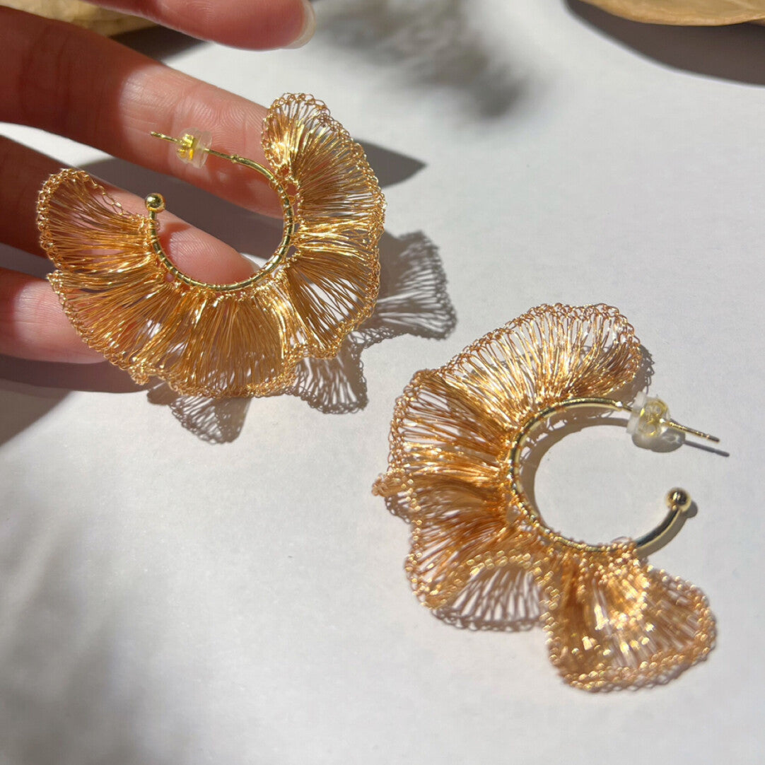 Woven Poetry Earrings,Lumivault.