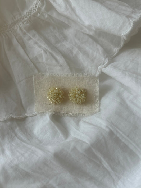 Yellow Flower Beaded Earrings - Lumivault