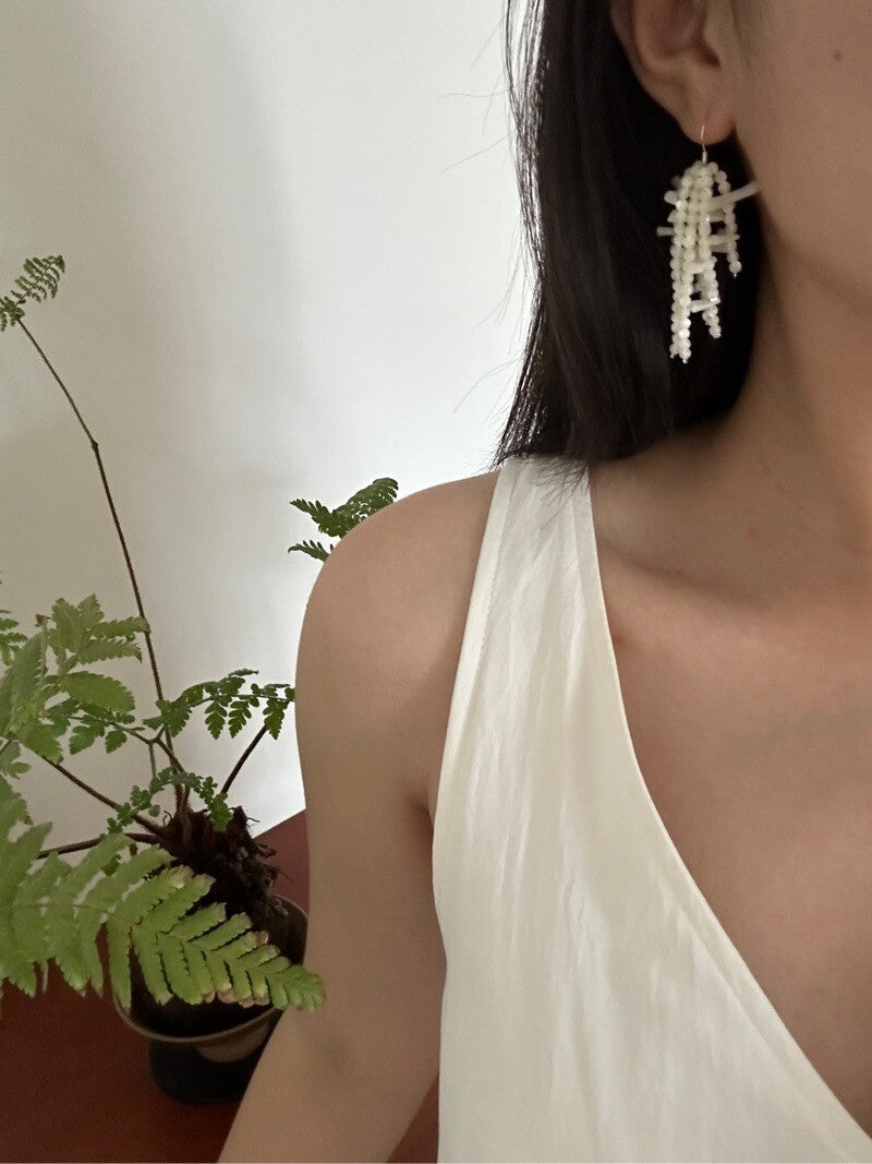 Pendulous Nacre Earrings,Lumivault.