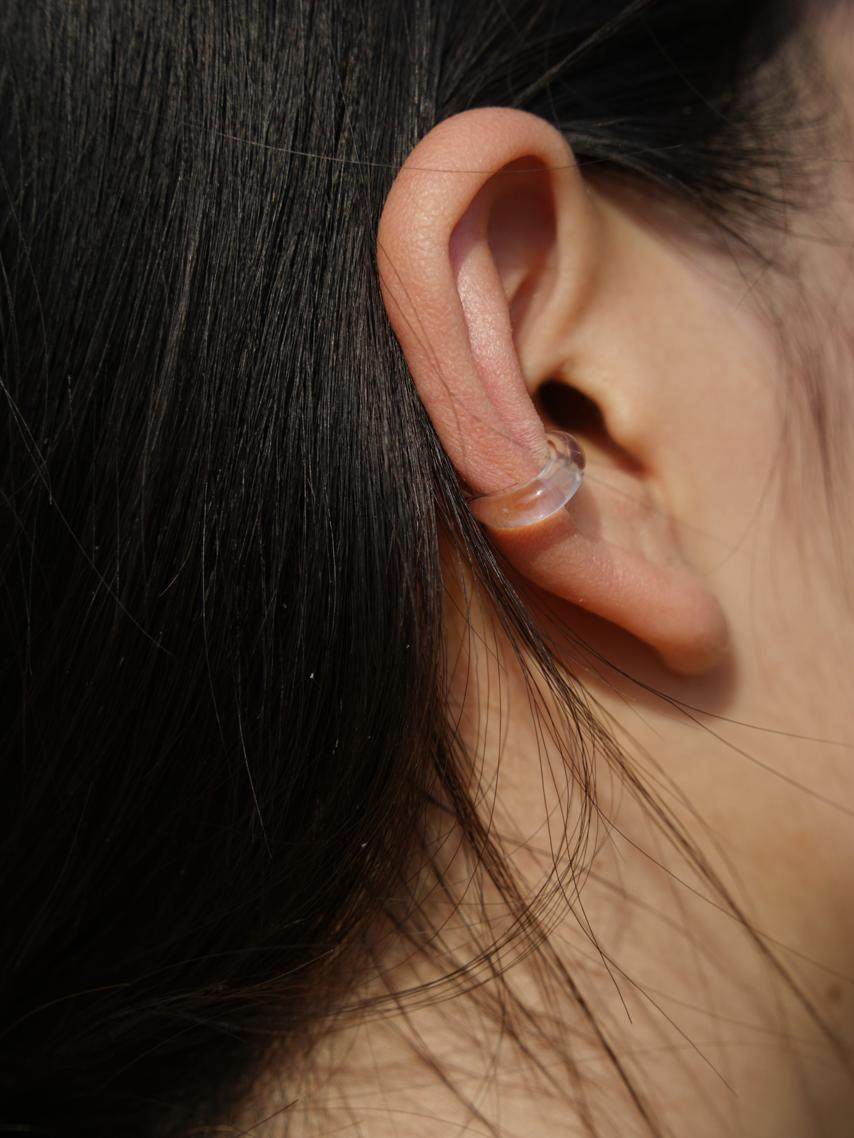 Twist & Circle Glass Ear Cuff Duo,Lumivault.