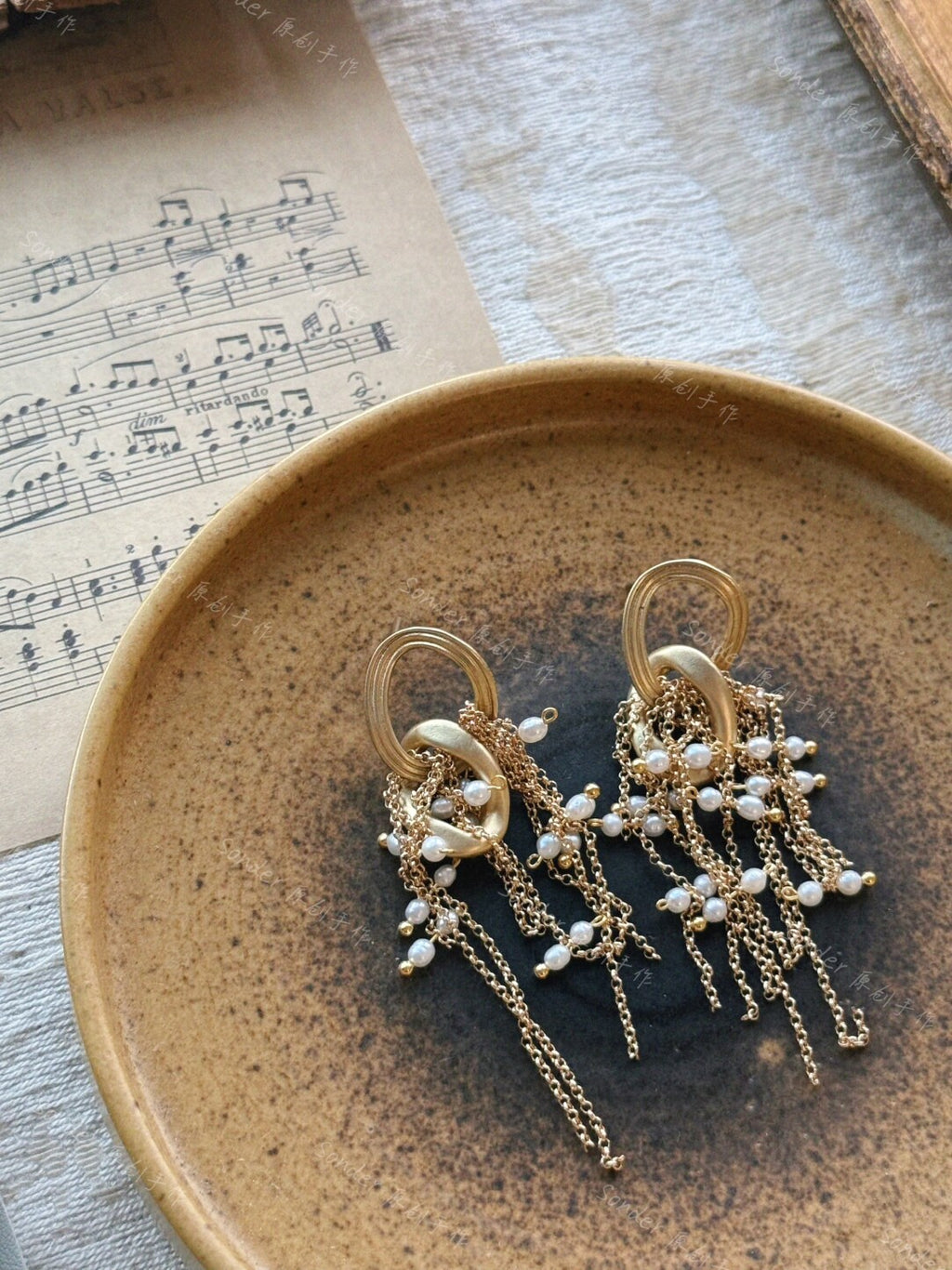 Starry Sky Pearl Earrings,Lumivault.