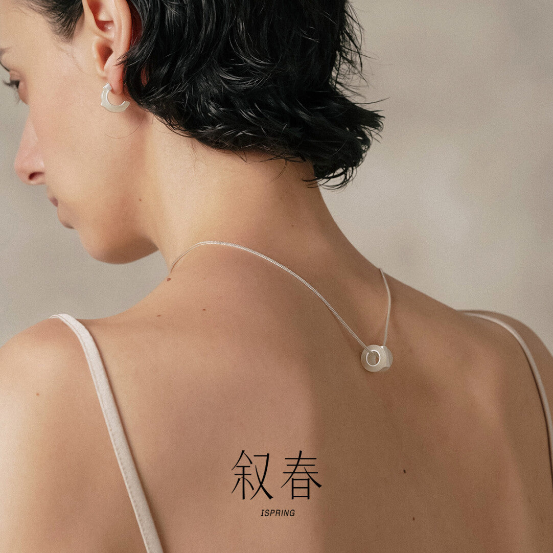 White Jade Square Necklace,Lumivault.