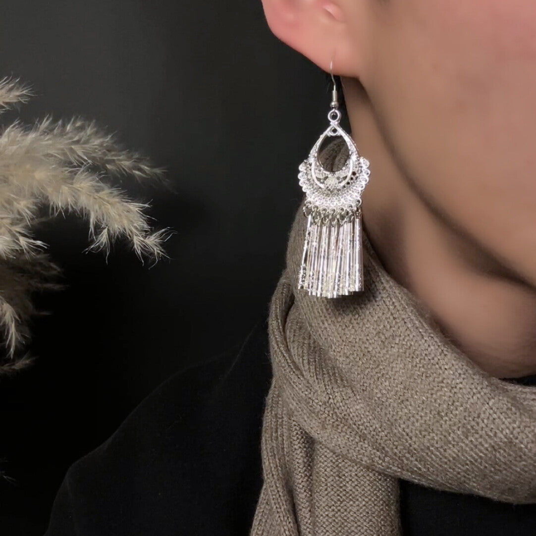 Tribal Bell Collar Earrings,Lumivault.