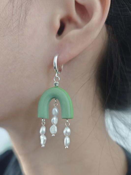 Emerald Arch Earrings