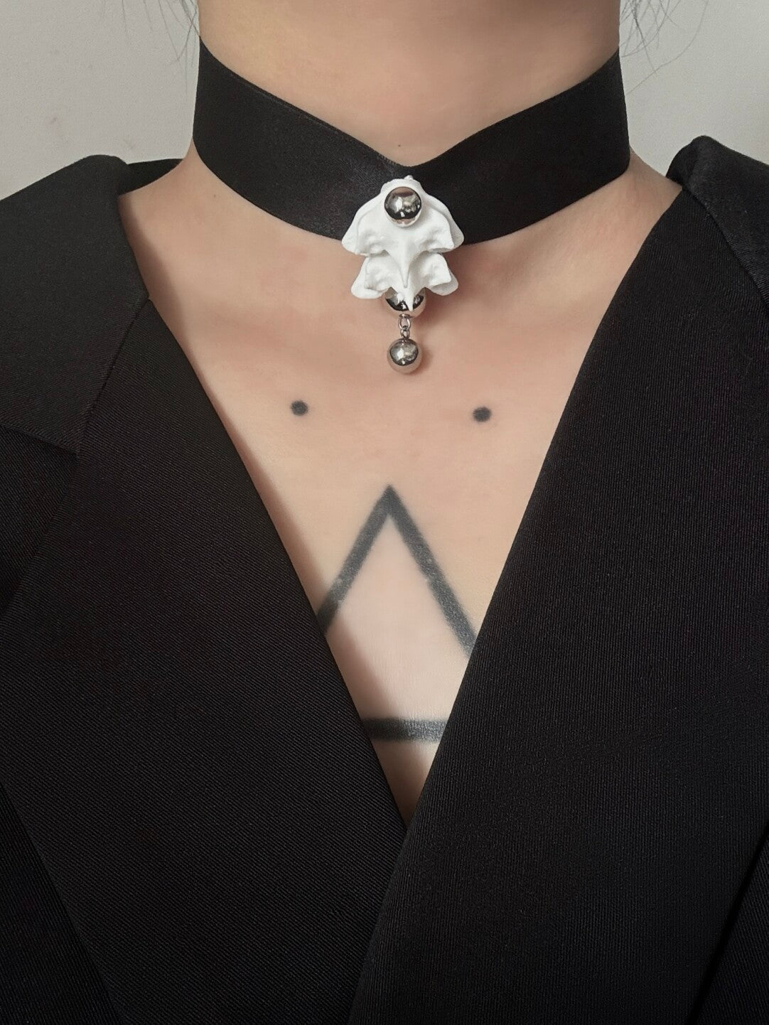 Bone Flower Choker