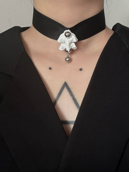Bone Flower Choker