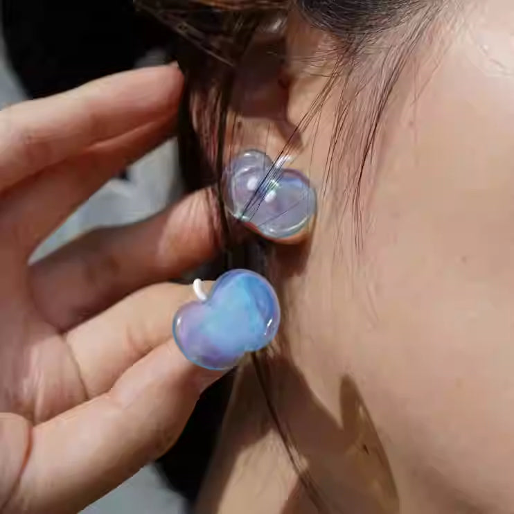 Ocean Apple Glass Earrings,Lumivault.